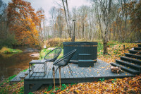 Hottub 225cm mit externen Ofen